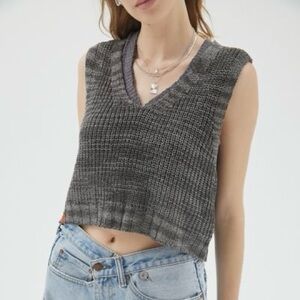 BDG Charcoal Knit Sweater Vest
